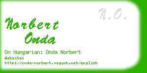 norbert onda business card